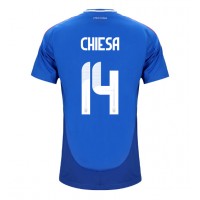 Italien Federico Chiesa #14 Fußballbekleidung Heimtrikot EM 2024 Kurzarm